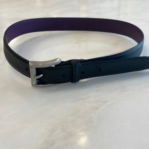 Brand New With Tags Mens’ Ike Behar Genuine Black Leather Belt- Size 28